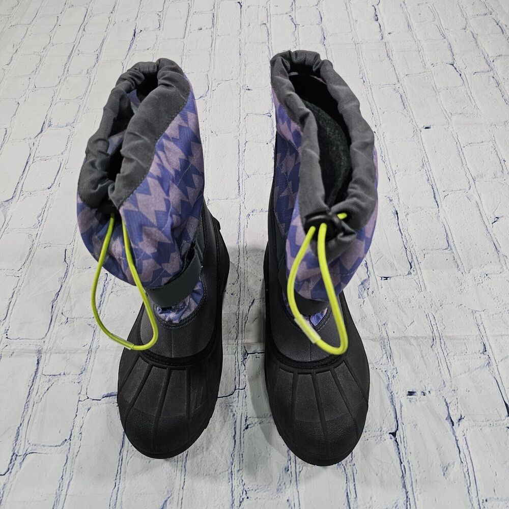 Columbia WOMENS YOUTH SZ 6 Powderbug Plus II Print Snow Boot Waterproof Purple - Picture 2 of 11